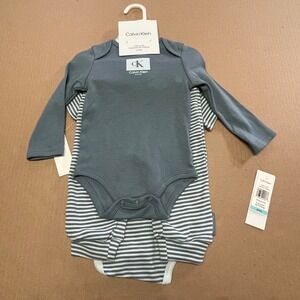 NWT Calvin Klein Baby‎ Infant 3 Piece Set Bodysuits And Pants 3/6 Month